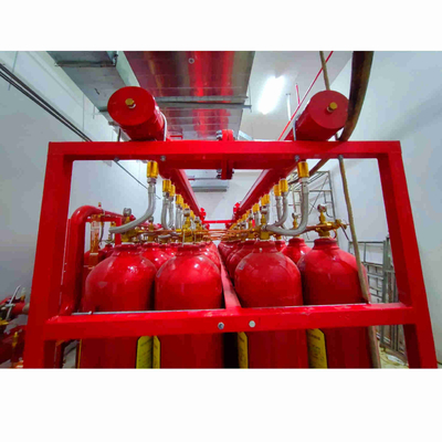 IG 541 Système d'extinction d'incendie au gaz inerte Capacité 70L 80L 90L Type de tuyauterie