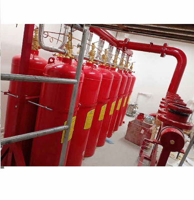 Système de suppression des gaz de haute sécurité rouge FM200 cylindre heptafluoropropane HFC 227ea