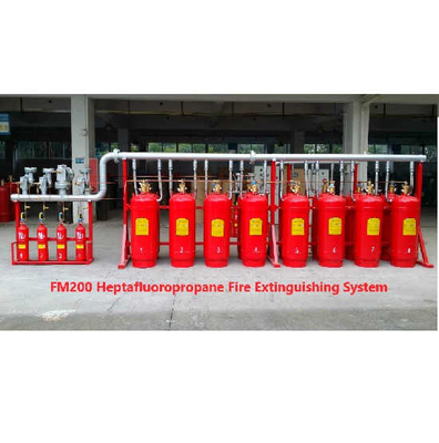 Réseau de tuyaux de cylindres d'heptafluoropropane inondé FM200 Système de suppression des incendies par gaz propre