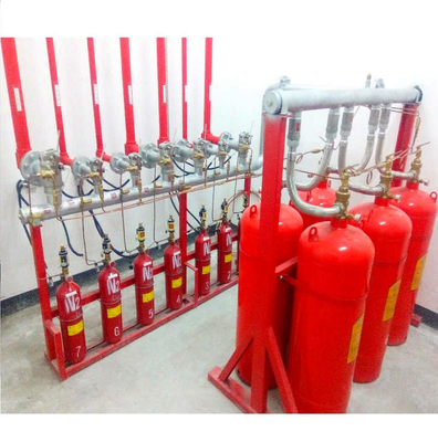 Réseau de tuyaux de cylindres d'heptafluoropropane inondé FM200 Système de suppression des incendies par gaz propre